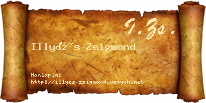 Illyés Zsigmond névjegykártya
